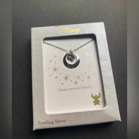 Disney Jewelry - Disney sterling silver Ohana necklace from Lilo and Stitch new in package
